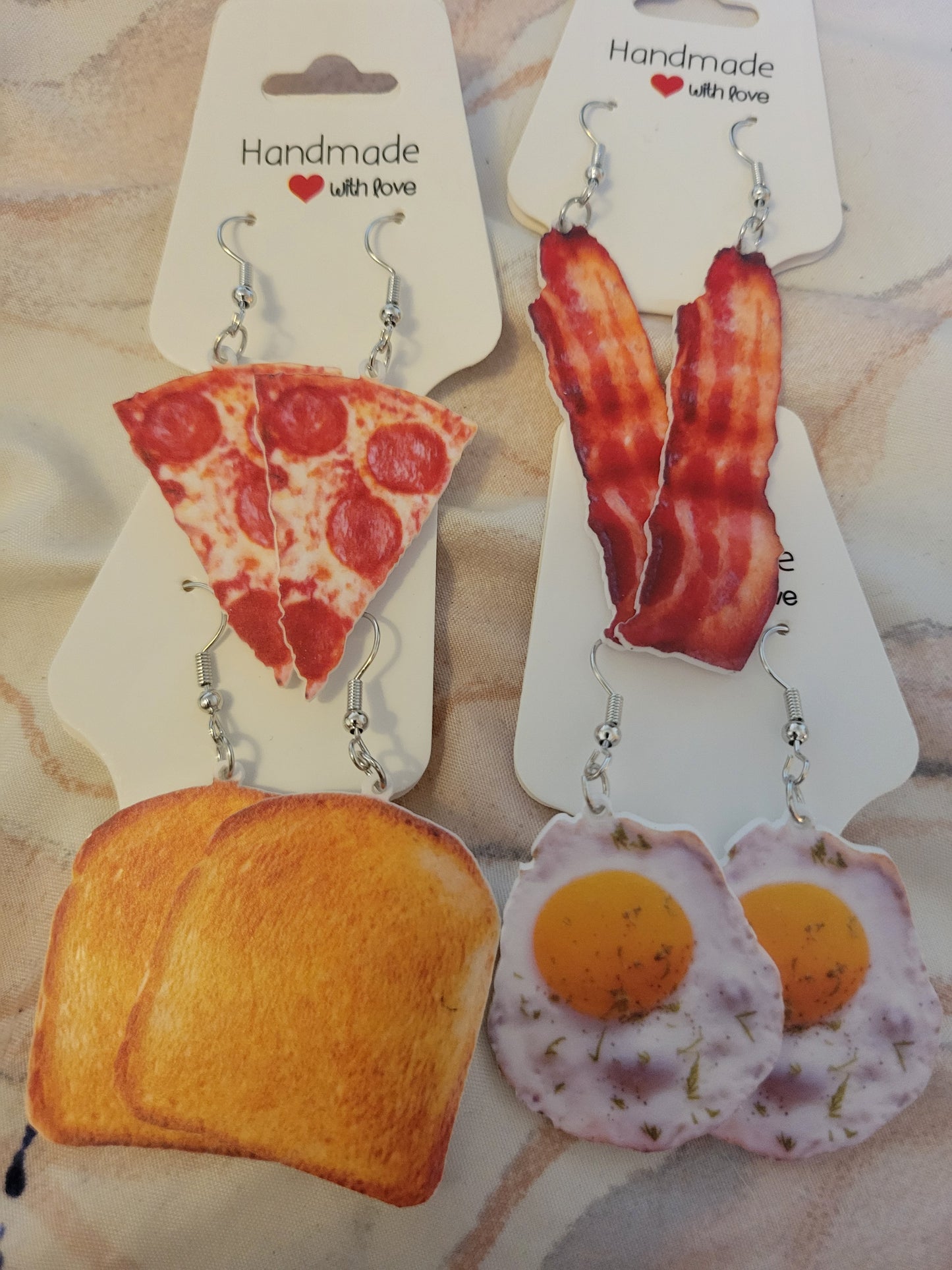Food sublimation earrings